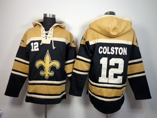 NFLPLAYERS New Orleans Saints #12 Marques Colston Black Hoody