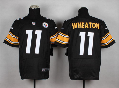 Men's Pittsburgh Steelers #11 Markus Wheaton Black Nik Elite Jersey