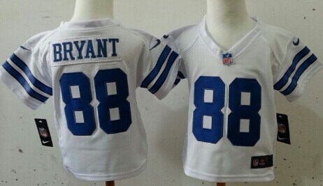 Toddler's Dallas Cowboys #88 Dez Bryant White Nik Football Jersey