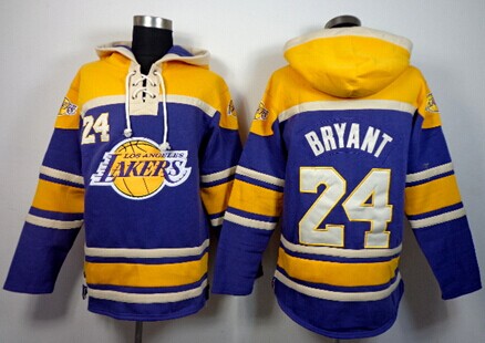 NBA Los Angeles Lakers #24 Kobe Bryant Purple Hoodie