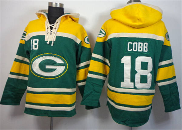 NFLPLAYERS Green Bay Packers #18 Randall Cobb Green Hoody