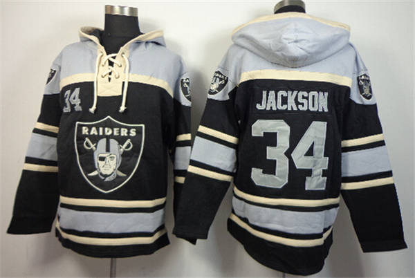 NFLPLAYERS Oakland Raiders #34 Bo Jackson Black Hoody