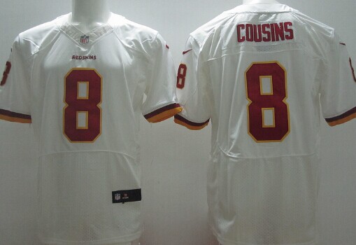 Men's Washington Redskins #8 Kirk Cousins 2013 White Nik Elite Jersey