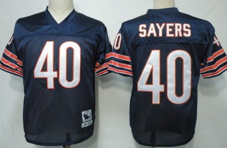 Mitchell&Ness Chicago Bears #40 Gale Sayers Throwback Jersey Blue  -small number