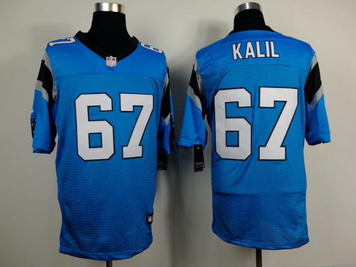 Men's Carolina Panthers #67 Ryan Kalil Light Blue Nike Elite Jersey