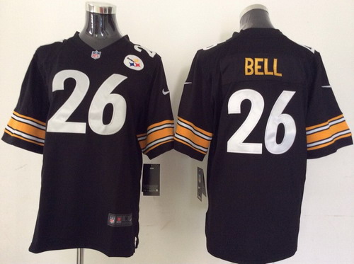 Kid's Pittsburgh Steelers #26 LeVeon Bell Black Nik Game Jersey