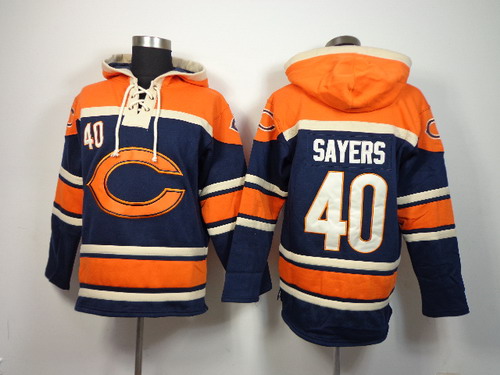 NFLPLAYERS Chicago Bears #40 Gale Sayers Blue Hoody