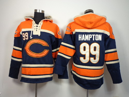 NFLPLAYERS Chicago Bears #99 Dan Hampton Blue Hoody