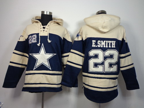 NFLPLAYERS Dallas Cowboys #22 Emmitt Smith Blue Hoody
