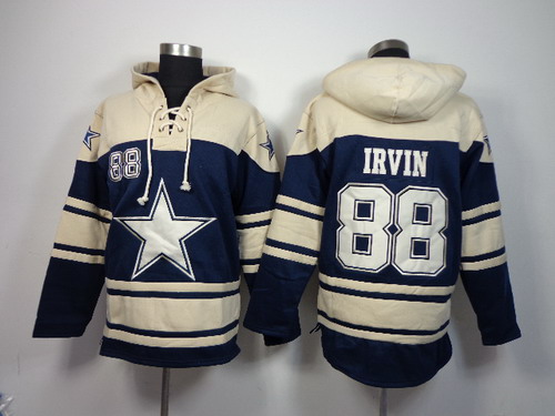 NFLPLAYERS Dallas Cowboys #88 Dez Bryant Blue Hoody