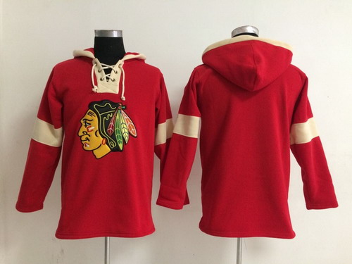 Old Time Hockey Chicago Blackhawks Blank 2014 Pullover Hoody -2014 Red