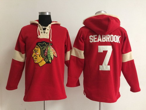 Old Time Hockey Chicago Blackhawks #7 Brent Seabrook Pullover Hoody -2014 Red