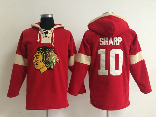 Old Time Hockey Chicago Blackhawks #10 Patrick Sharp Pullover Hoody -2014 Red