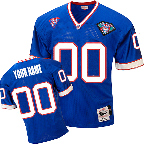 Cheap Buffalo Bills Customized Blue Throwback Men Jerseys