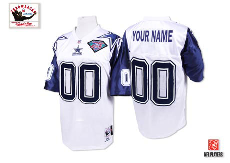 Cheap Dallas Cowboys Customized White Throwback 75 Men Jerseys