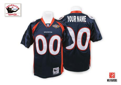 Cheap Denver Broncos Customized Blue Throwback Men Jerseys