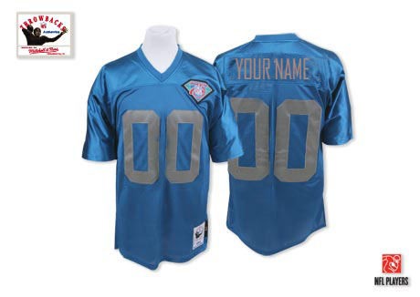Cheap Detroit Lions Customized Blue Throwback Men jerseys Wholesale