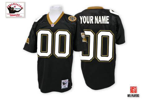 Cheap New Orleans Saints Customized Black Throwback Men Jerseys