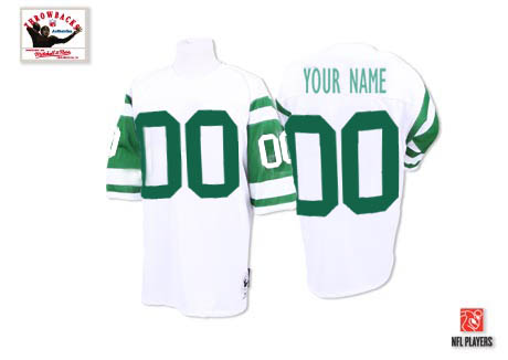 Cheap New York Jets Customized White Throwback Men Jerseys