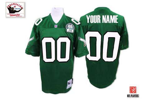 Cheap Philadelphia Eagles Customized Green Throwback With 99th Patch Men Jerseys