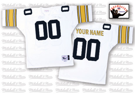 Cheap Pittsburgh Steelers Customized White Throwback Men Jerseys