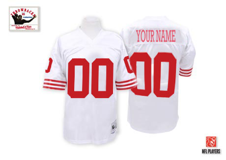 Cheap San Francisco 49ers Customized White Throwback Men Jerseys