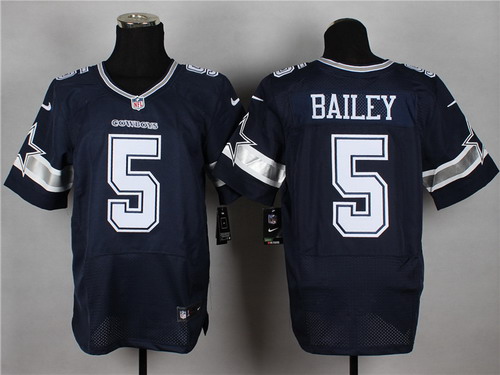 Men's Dallas Cowboys #5 Dan Bailey Blue Nik Elite Jersey