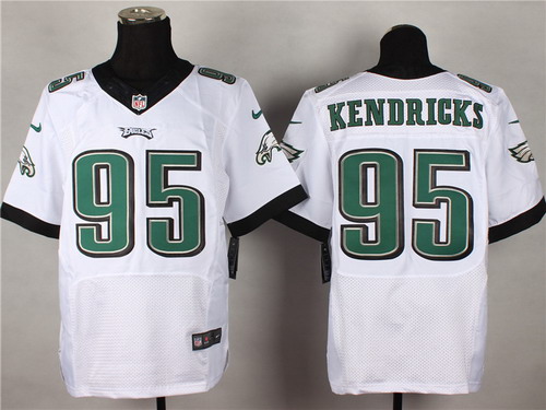 Men's Philadelphia Eagles #95 Mychal Kendricks 2014 White Nik Elite Jersey