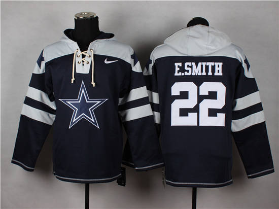 Nike Dallas Cowboys #22 Emmitt Smith Blue With Team Logo Hoody
