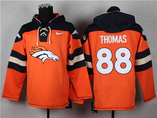 Nike Denver Broncos #88 Demaryius Thomas Orange With Team Logo Hoodie