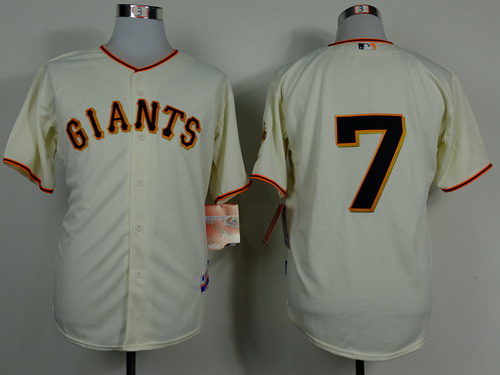 Men's San Francisco Giants #7 Gregor Blanco Cream Jersey