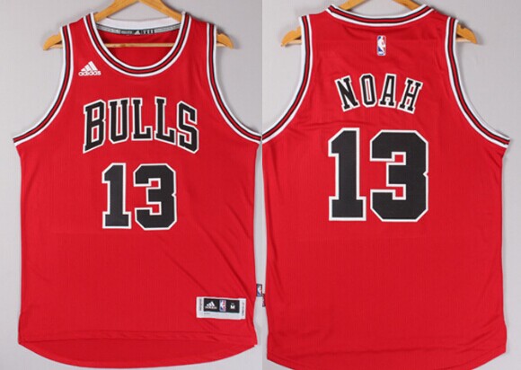 Men's Chicago Bulls #13 Joakim Noah Revolution 30 Swingman 2015 New Red Jersey