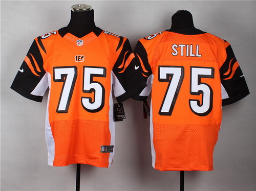 Men's Cincinnati Bengals #75 Devon Still Orange Nik Elite Jersey