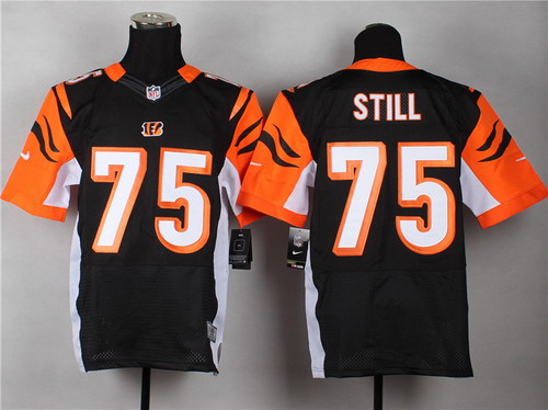 Men's Cincinnati Bengals #75 Devon Still Black Nik Elite Jersey