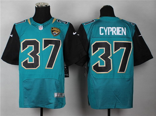 Men's Jacksonville Jaguars #37 Johnathan Cyprien 2013 Green Nik Elite Jersey