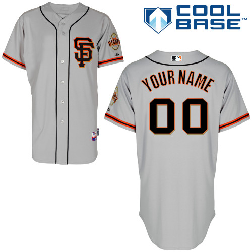 Men's San Francisco Giants Authentic Personalized Road 2 Cool Base Jersey