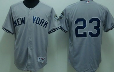 Men's New York Yankees #23 Don Mattingly Gray Jersey
