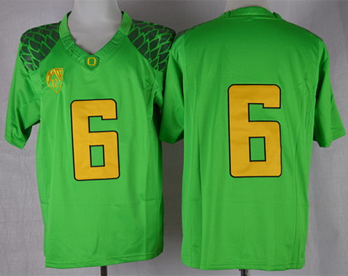 Men's Oregon Ducks #6 Withough Name Light Green Limited Jersey