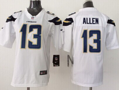 Kid's San Diego Chargers #13 Keenan Allen 2013 White Nik Game Jersey