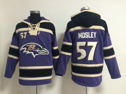 NFLPLAYERS Baltimore Ravens #57 C.J. Mosley Purple Hoodie