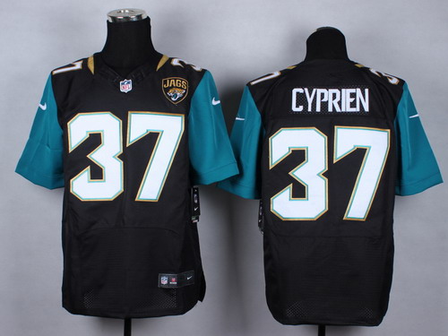 Men's Jacksonville Jaguars #37 Johnathan Cyprien 2013 Black Nik Elite Jersey