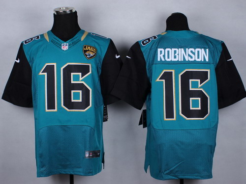 Men's Jacksonville Jaguars #16 Denard Robinson 2013 Green Nik Elite Jersey