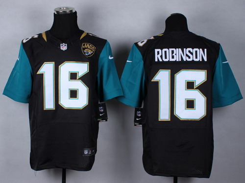 Men's Jacksonville Jaguars #16 Denard Robinson 2013 Black Nik Elite Jersey