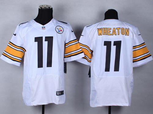 Men's Pittsburgh Steelers #11 Markus Wheaton White Nik Elite Jersey