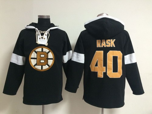 Old Time Hockey Boston Bruins #40 Tuukka Rask Pullover Hoody -2014 Black