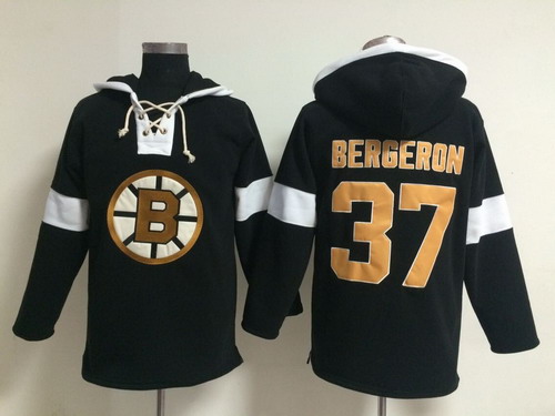 Old Time Hockey Boston Bruins #37 Patrice Bergeron Pullover Hoody -2014 Black