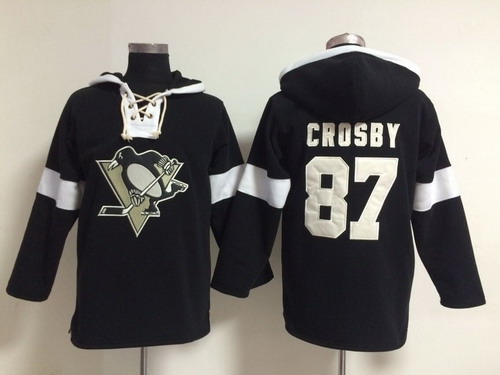 Old Time Hockey Pittsburgh Penguins #87 Sidney Crosby Pullover Hoody -2014 Black