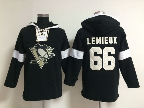 Old Time Hockey Pittsburgh Penguins #66 Mario Lemieux Pullover Hoody -2014 Black