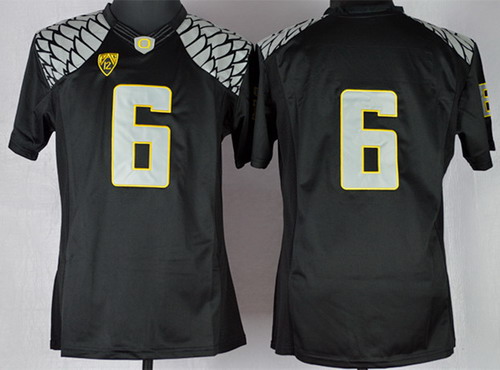Kid's Oregon Ducks #6 Without Name Black Limited Jersey