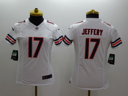 Women's Chicago Bears #17 Alshon Jeffery White Nik Limited Jersey